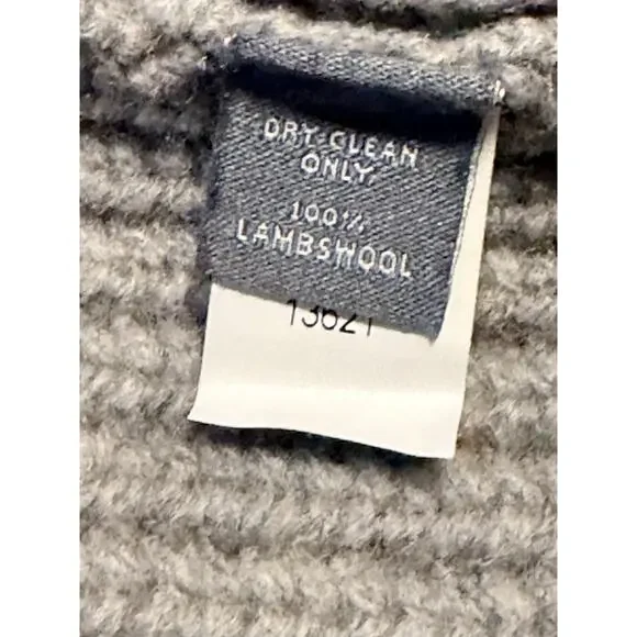 Bonobos Two Way Zip Up Mock Neck LambsWool Sweater Size S Slim Ribbed Knit Cream - Picture 5 of 7